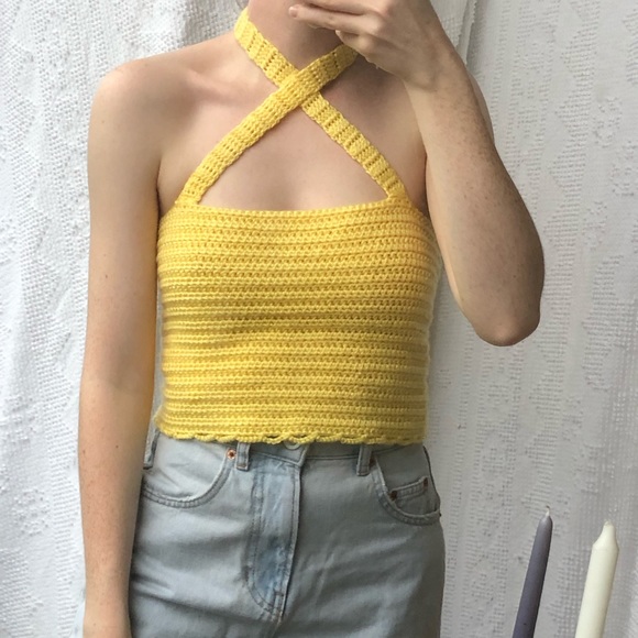 Crochet Tie Strap Tank Top - Picture 6 of 6